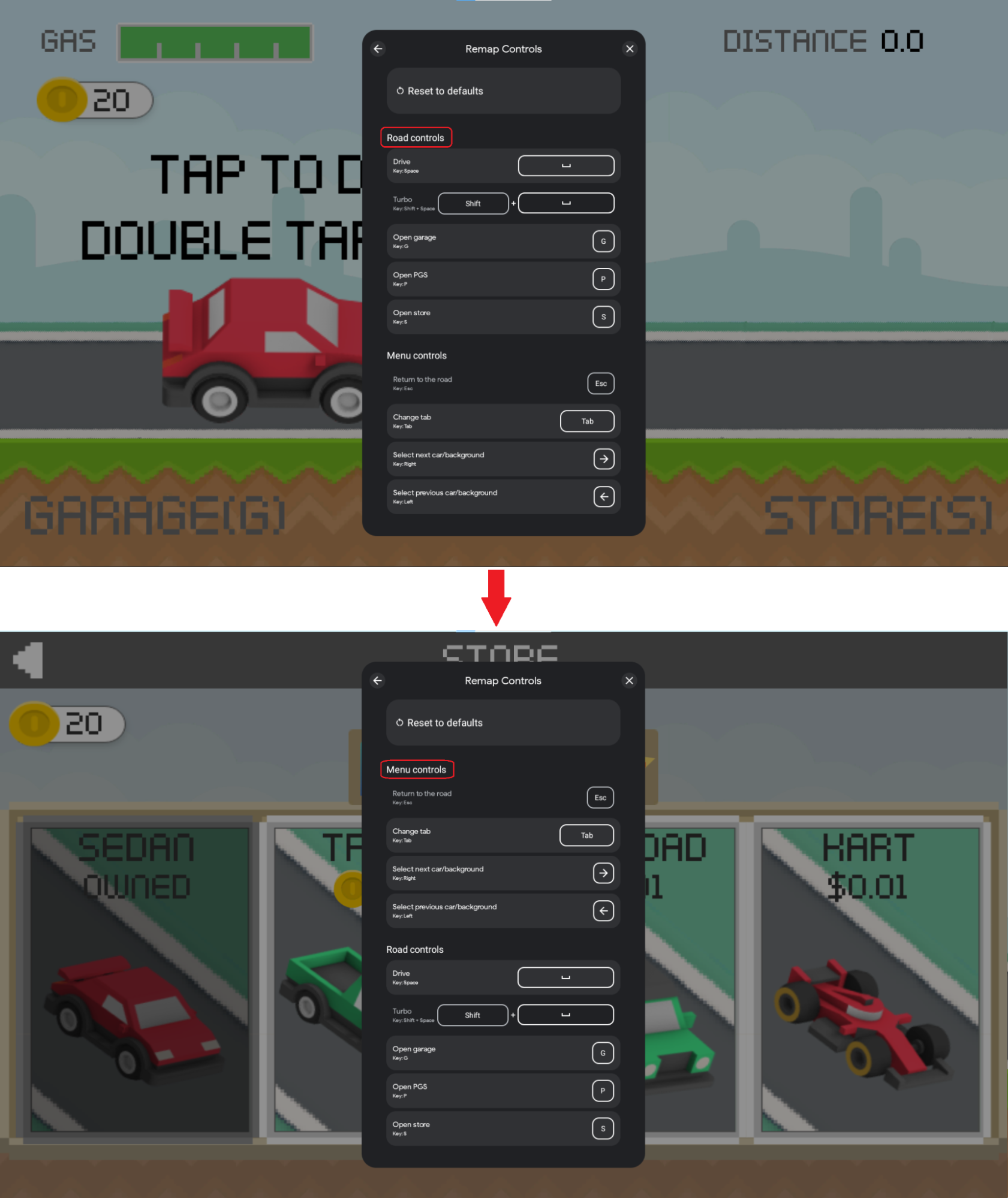 InputContexts ที่จัดเรียงกลุ่มในการวางซ้อน