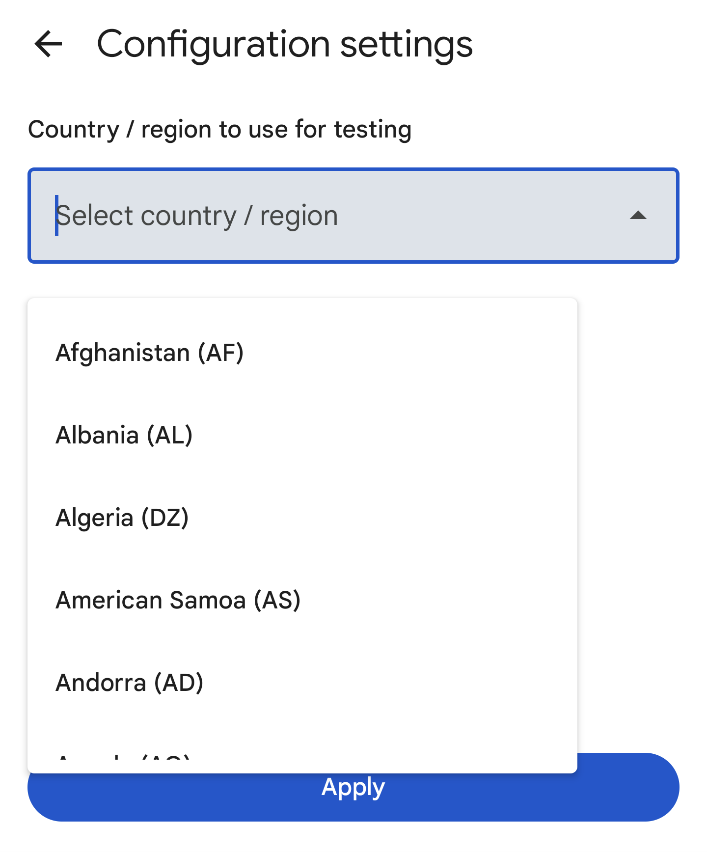 testar a experiência de compra em diferentes regiões