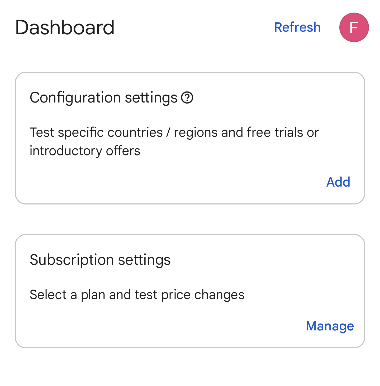 Play Billing Lab-Dashboard