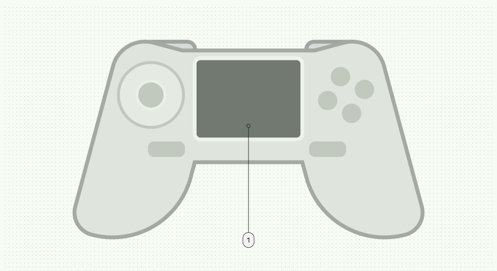 游戏控制器上的触控板。