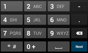 input del numero di telefono