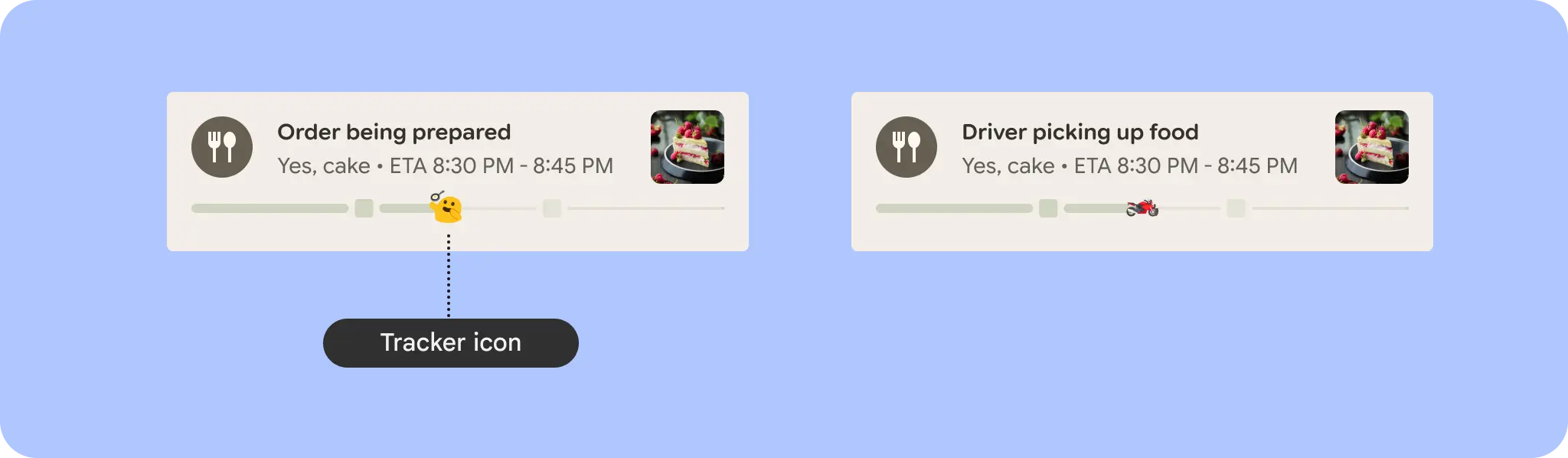 tracker personalizzato su una barra di avanzamento