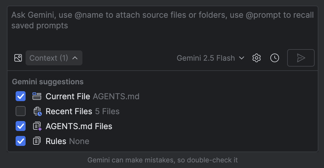Gerenciar arquivos AGENTS.md como contexto