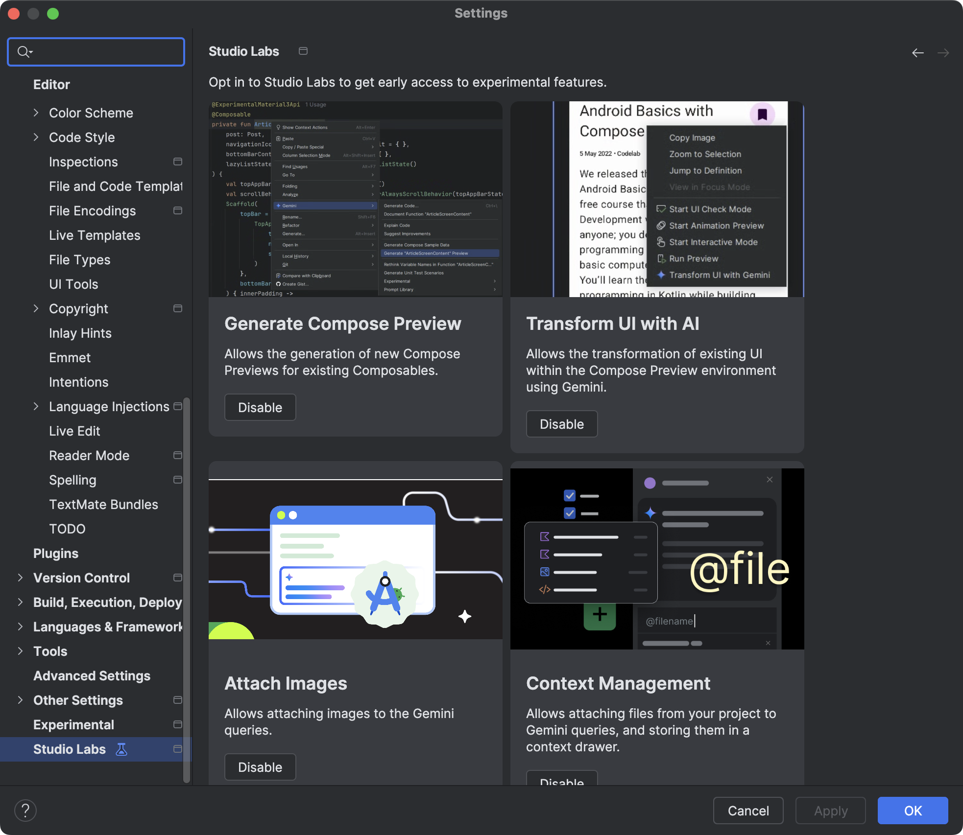 Fonctionnalités d'IA dans Studio Labs
