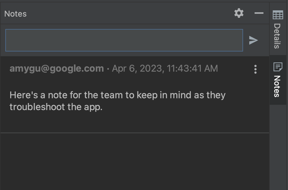 Bereich „App Quality Insights“