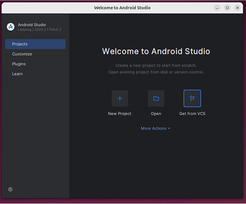 Willkommen bei der Android Studio-Benutzeroberfläche