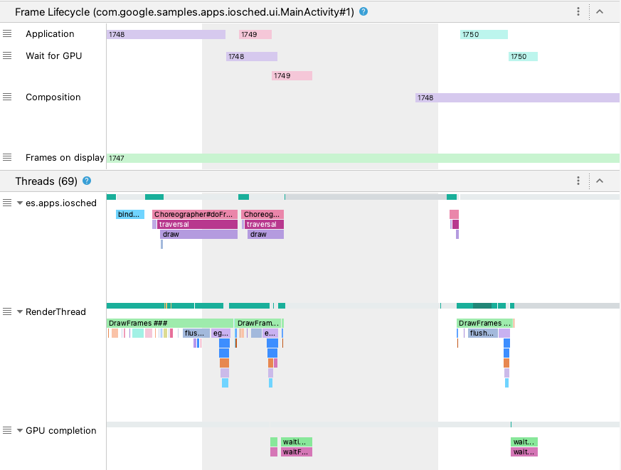 Seções &quot;Frame Lifecycle&quot; e &quot;Threads&quot;