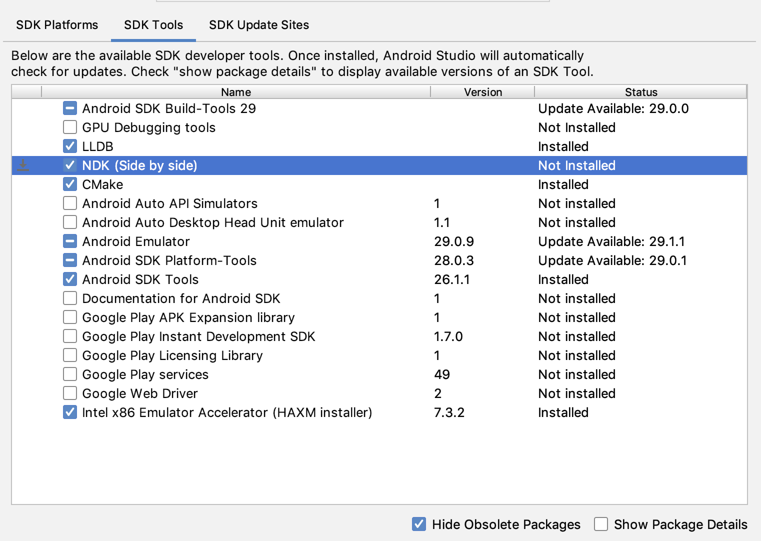 Imagen de SDK Manager