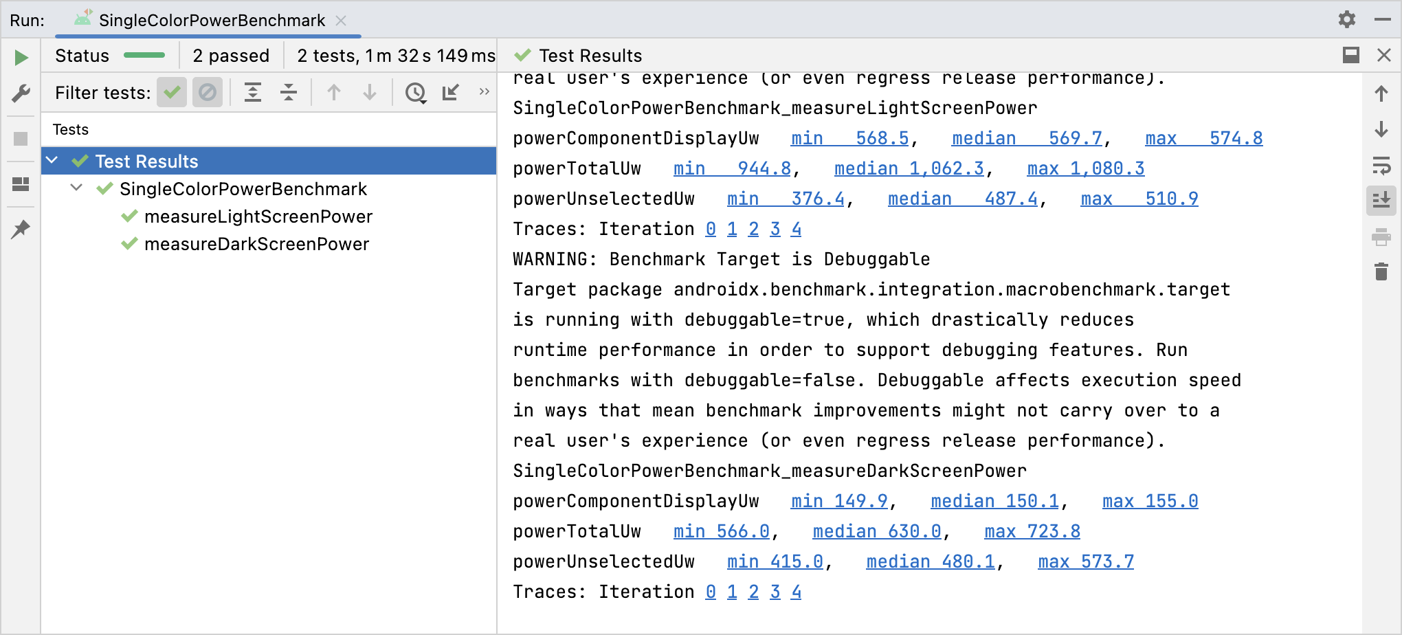 PowerMetric sonuçları