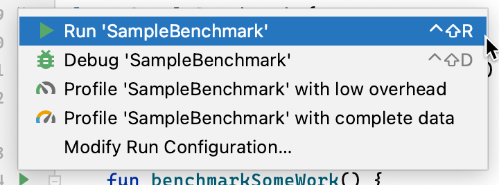 MicroBenchmark ausführen