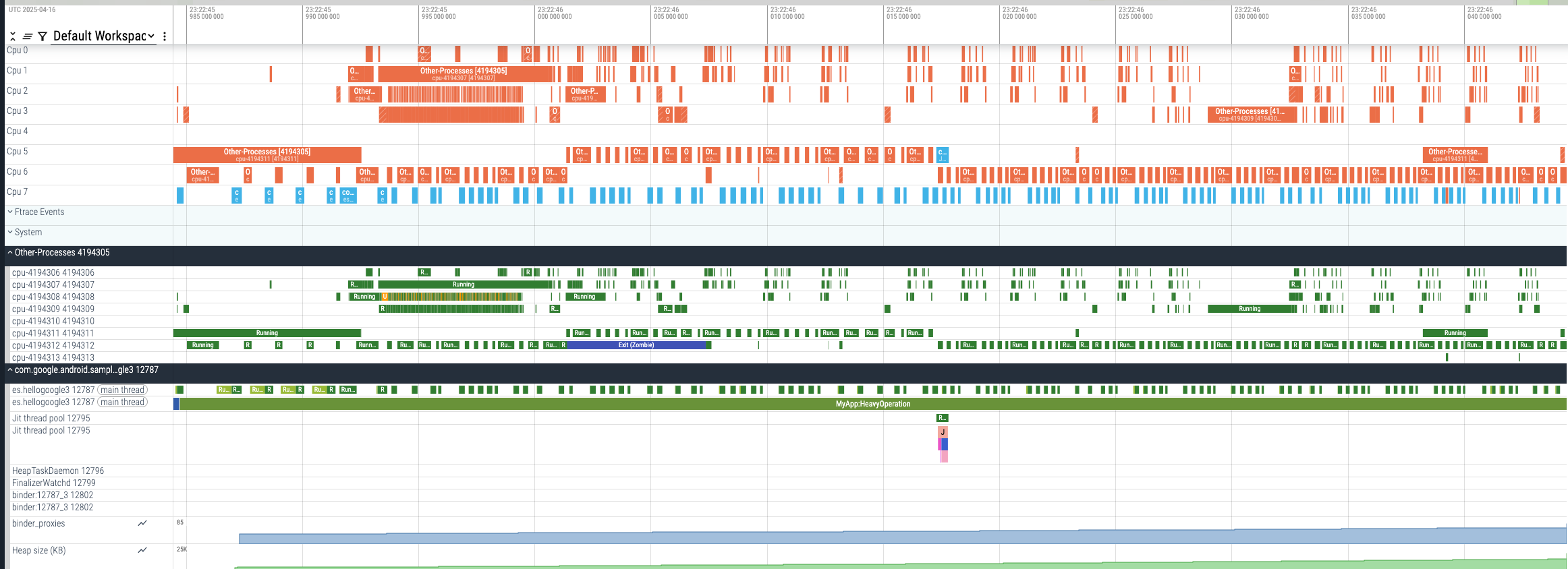 Przykład usuniętego śladu