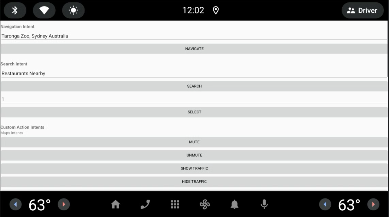 Основная деятельность демонстрационного приложения